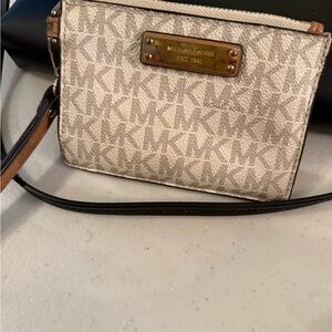 Michael Kors Cream Monogram Wristlet